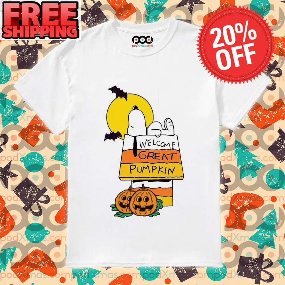 Night Moon Welcome Great Pumpkin Snoopy Halloween 2023 Shirt