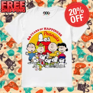 Peanuts 66 Years Of Happiness Snoppy And Friends Shirt