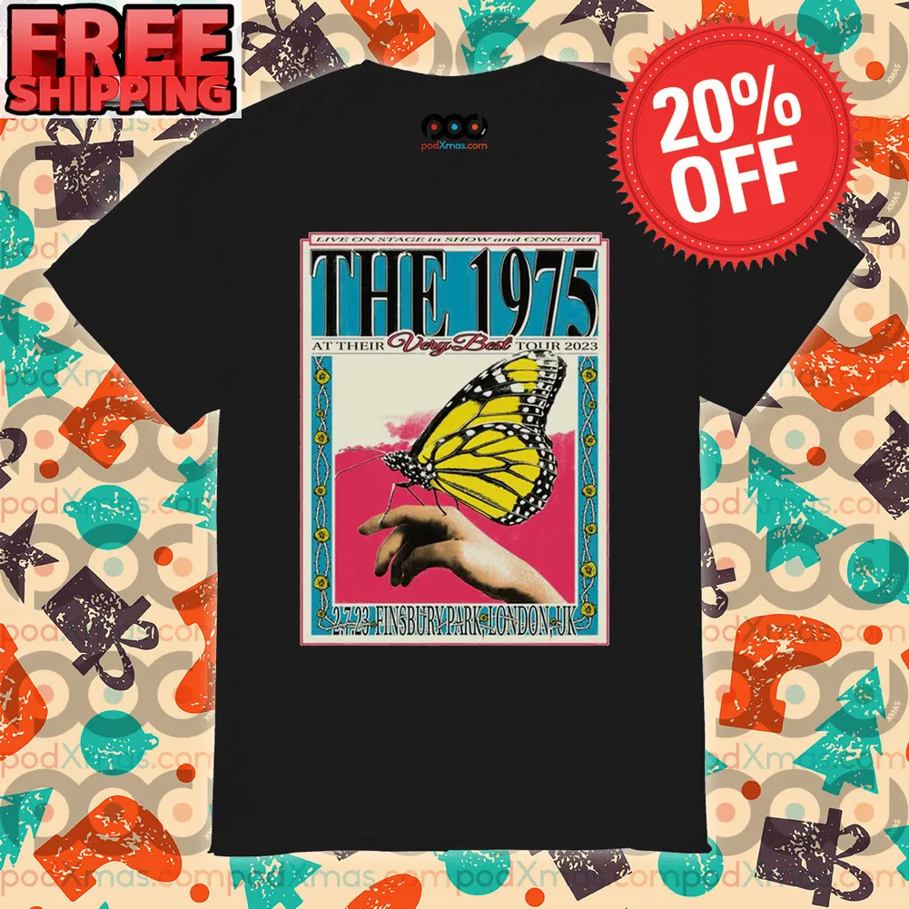 The 1975 Live On Stage In Show And Concert At Their Very Best Tour 2023 Butterfly Shirt