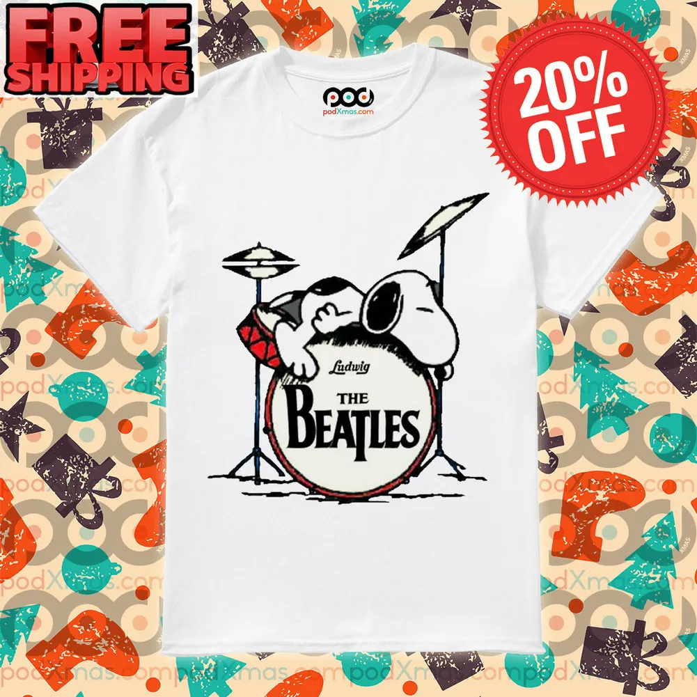 Snoopy Drummer The Beatles Shirt
