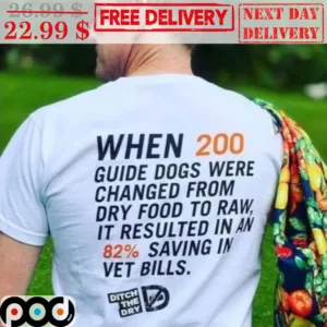 When 200 Guide Dogs Were Changed From Dry Food To Raw It Resulted In An 82% Saving In Vet Bills Shirt