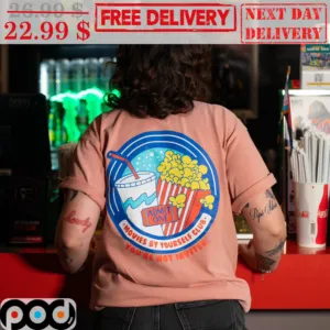 Popcorn Admit One Movies By Yourself Club You're Not Invited Shirt