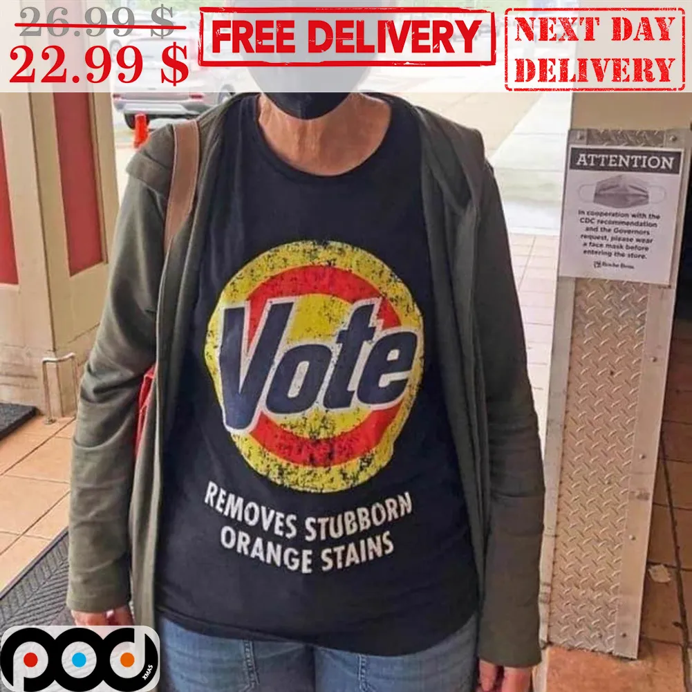Vote Removes Stubborn Orange Stains Vintage Shirt
