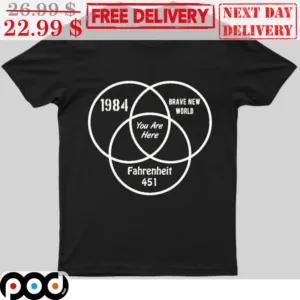 1984 Brave New World Fahrenheit 451 You Are Here Shirt