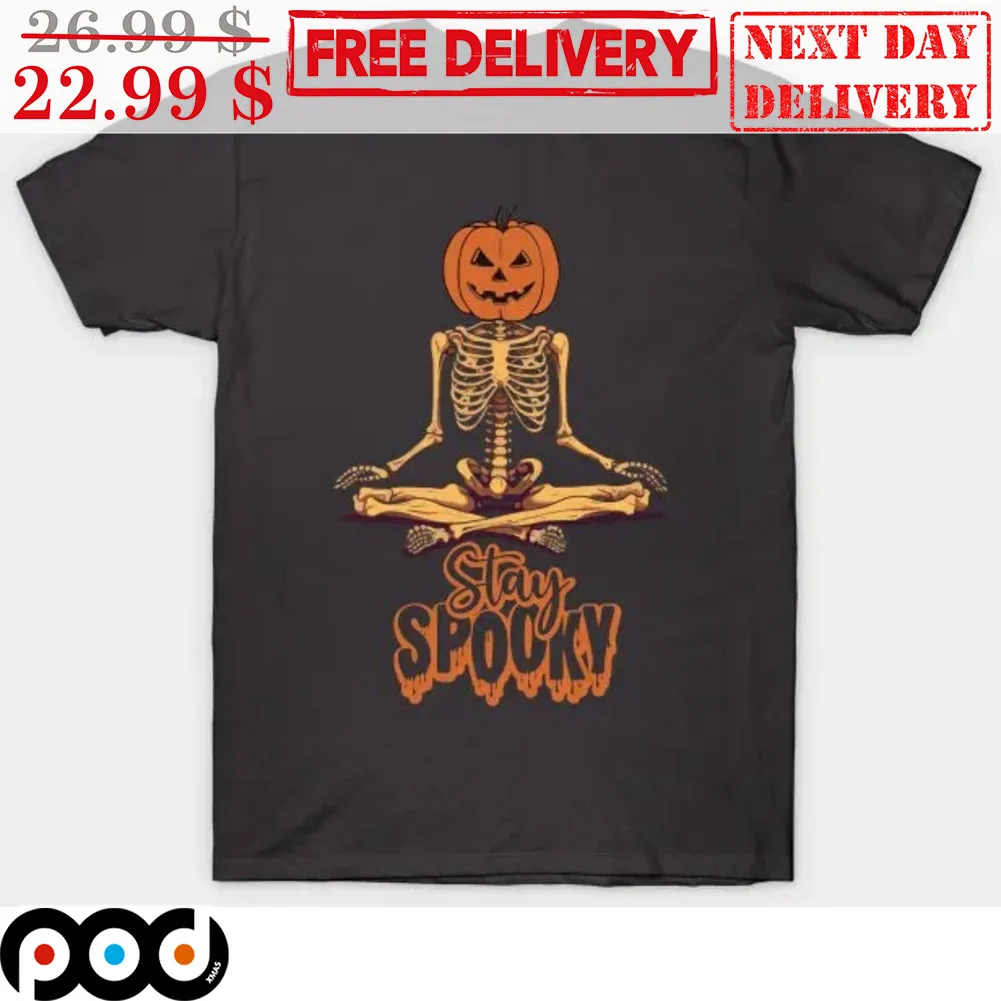 Pumpkin Skeleton Stay Spooky Halloween 2023 Shirt
