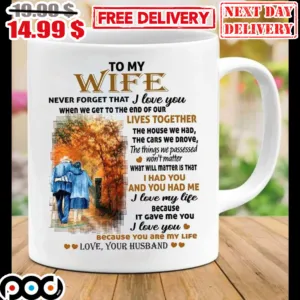 To My Wife Never Forget That I Love You Because You Are My Life Love Your Husband Mug