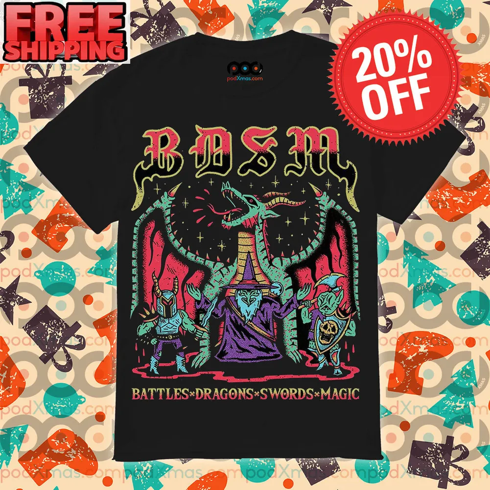 BDSM Battles Dragons Swords Magic Vintage Shirt