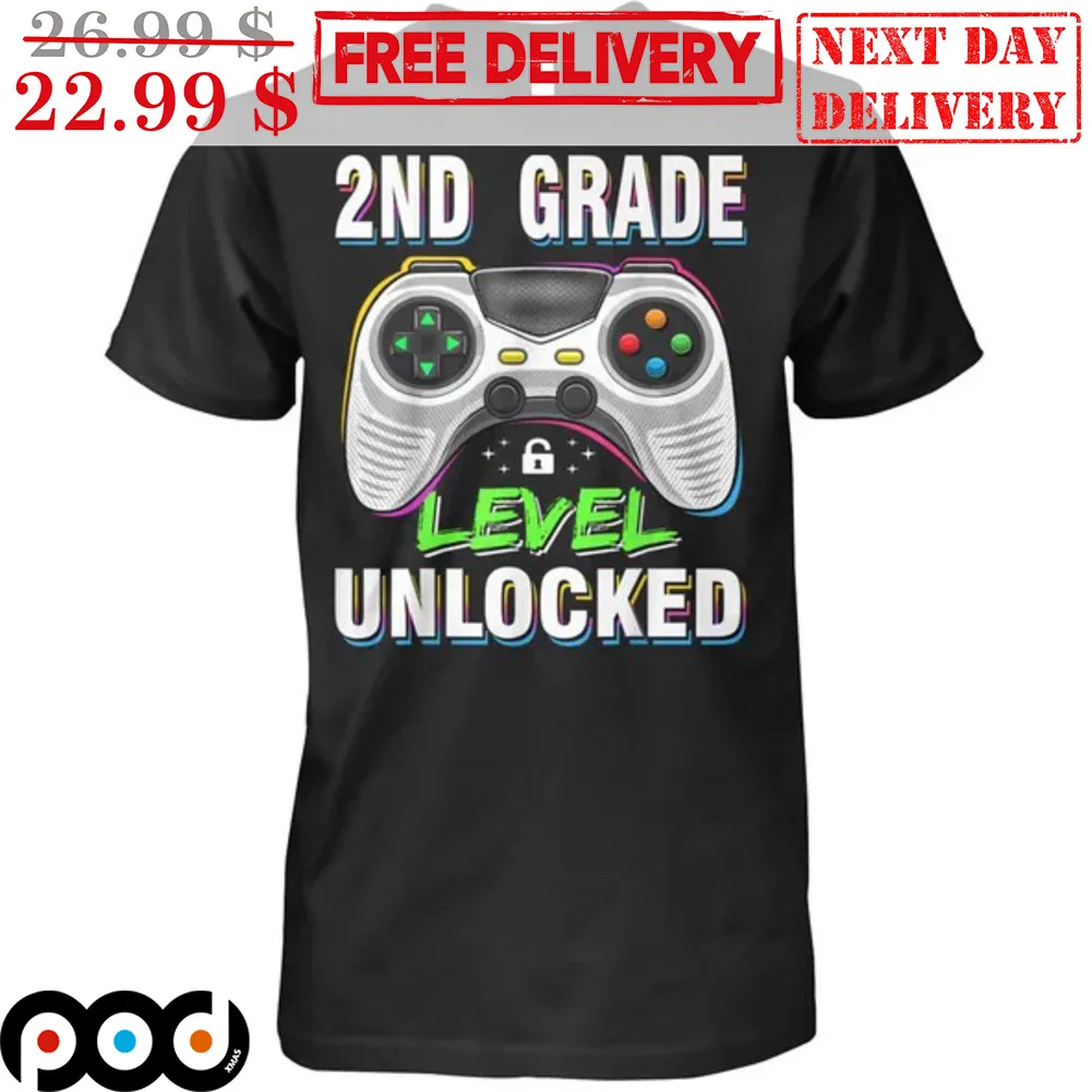 Gamepad 2Nd Grade Level Unlocked Shirt