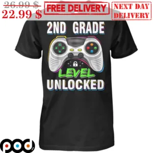 Gamepad 2Nd Grade Level Unlocked Shirt