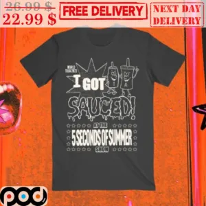 World Tour 2023 I Got Sauced At The 5 Seconds Of Summer Show Shirt