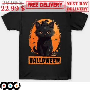 Black Cat Witch Halloween 2023 Shirt