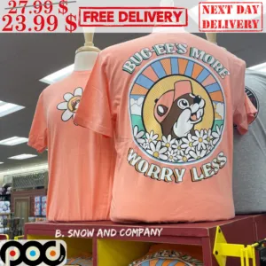 Buc Ee's More Worry Less Daisy Vintage Shirt
