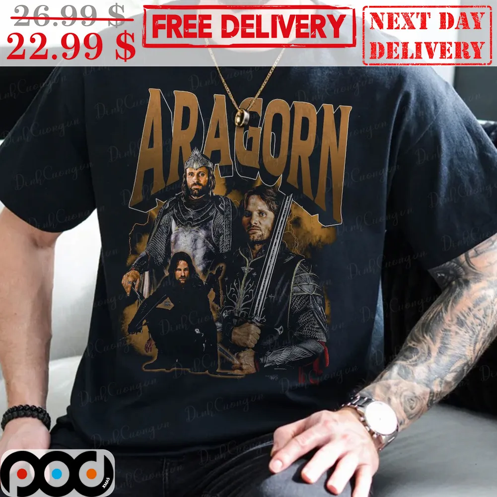 Aragorn Lord Of The Rings Lightning Vintage Shirt