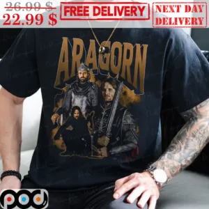 Aragorn Lord Of The Rings Lightning Vintage Shirt