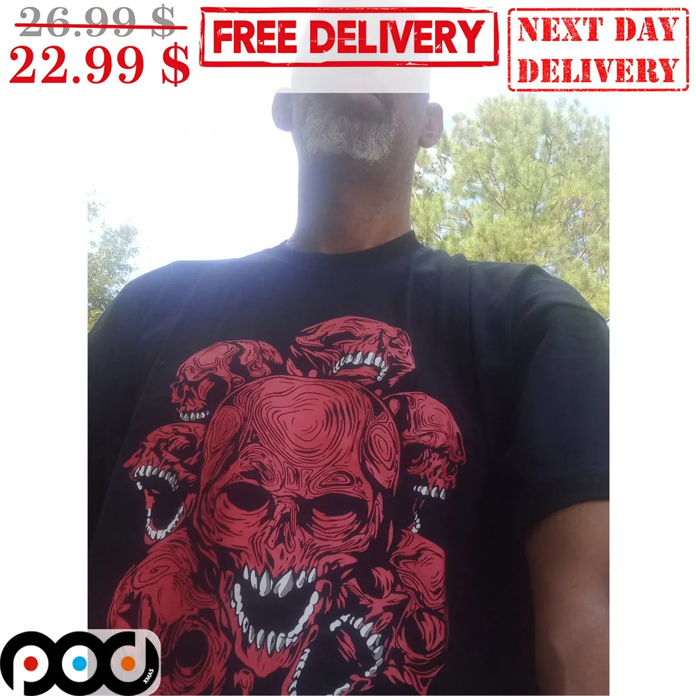 Red Demon Face Horror Shirt