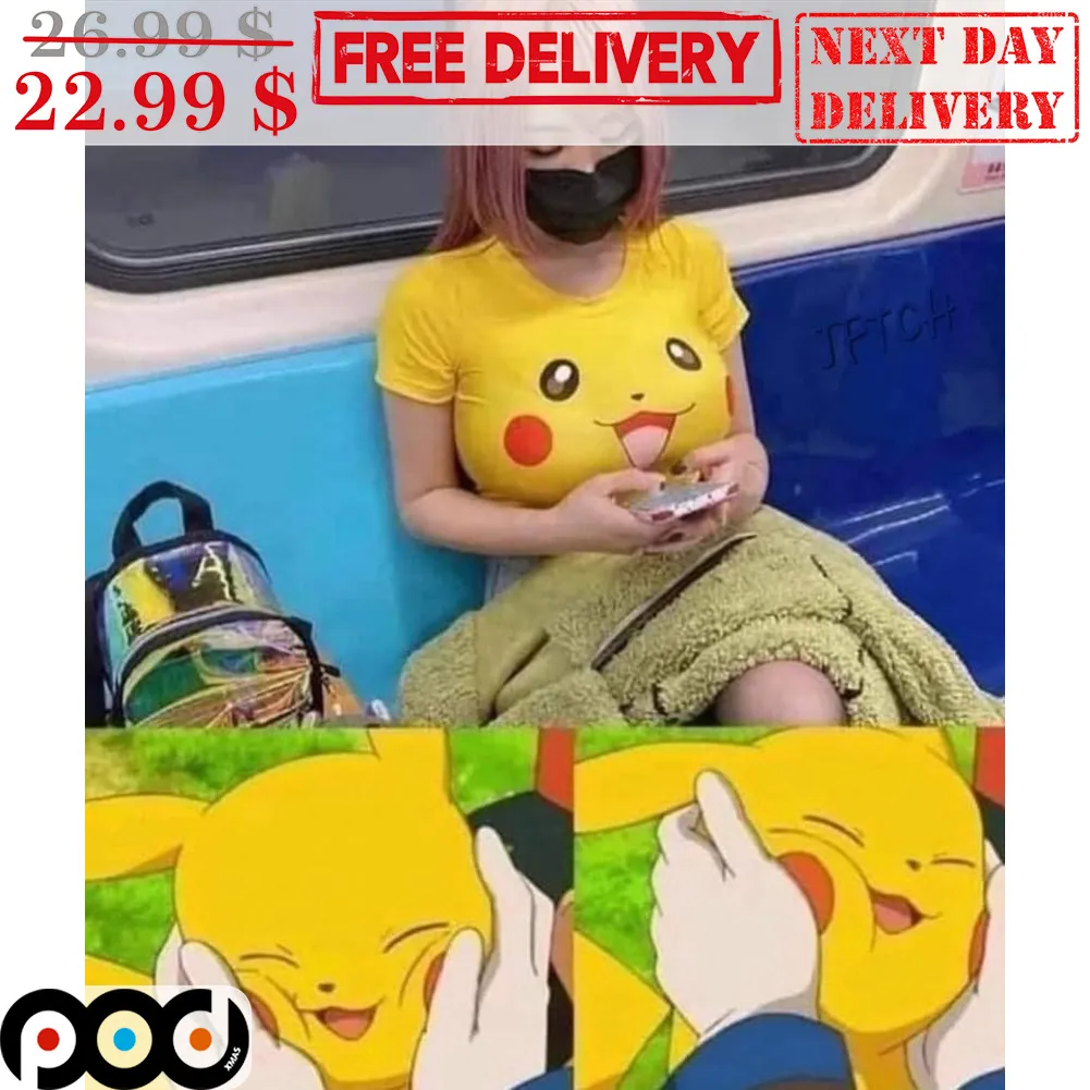 Pikachu Pokemon Face Fun Shirt