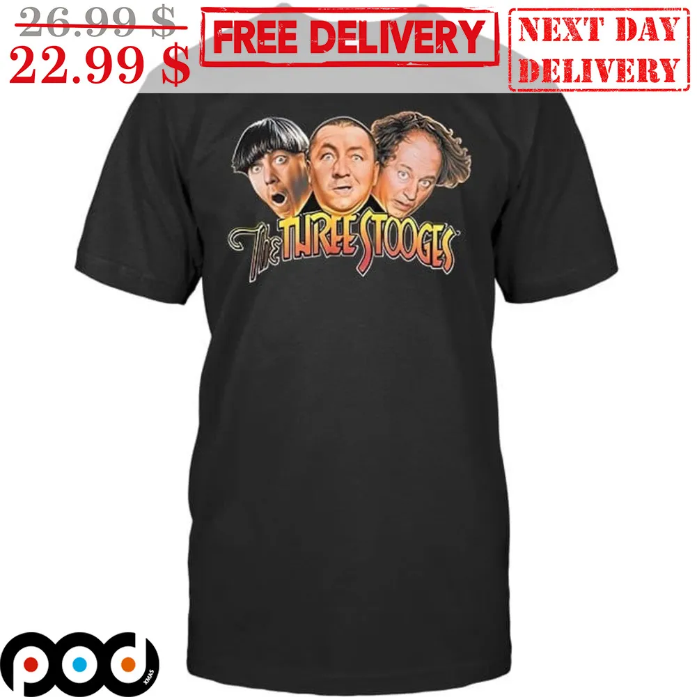 The Three Stooges Three Head Logo Fun Shirt
