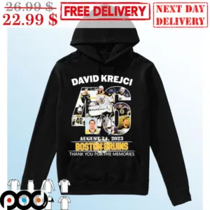 Boston Bruins David Krejci 46 August 14 2023 Boston Bruins Thank You For The Memories Signature Shirt