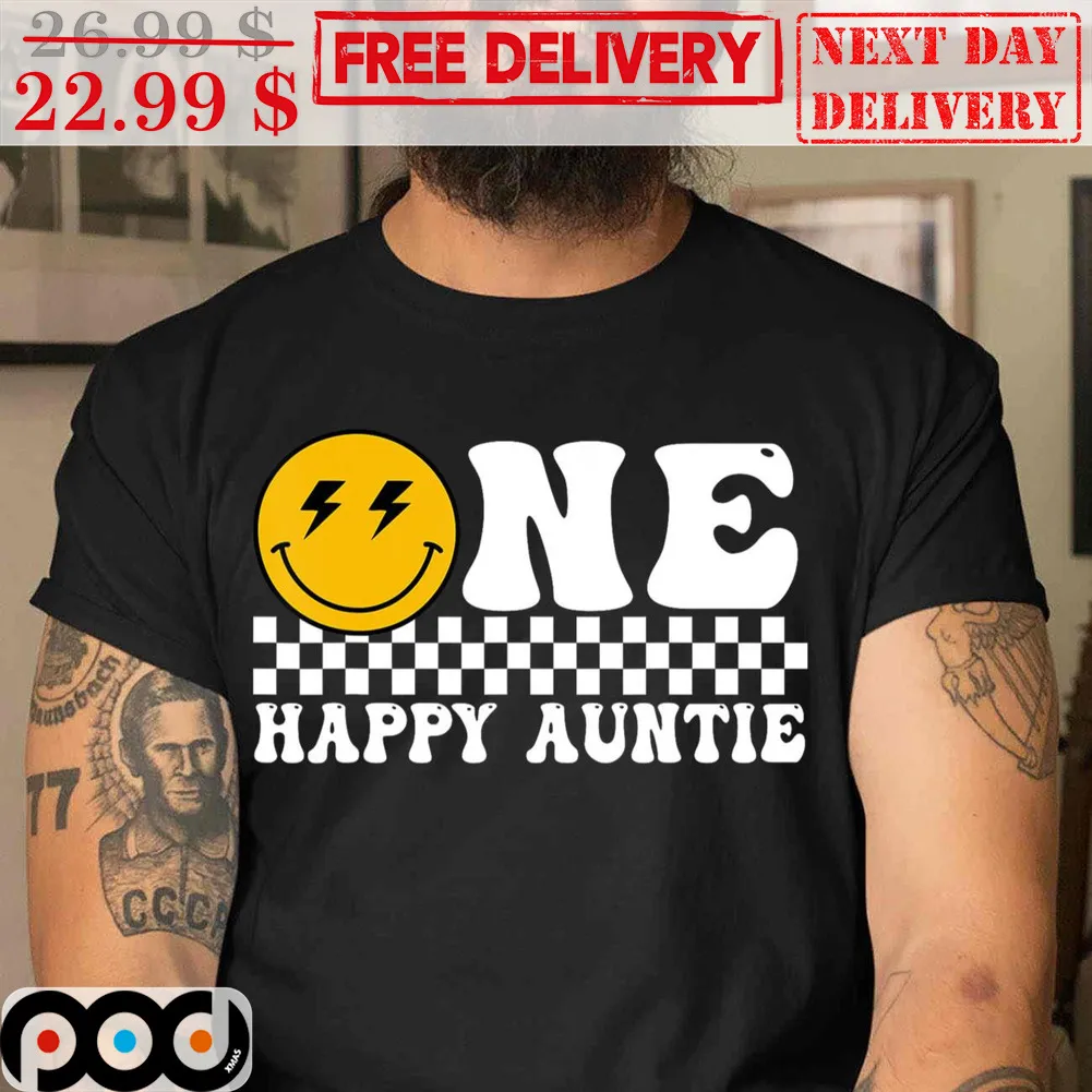 Smiley Face One Happy Auntie Shirt