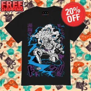 Luffy Gear 5 Sun God Nika Form Fight Lightning Shirt