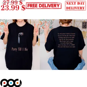 Hand Party Till I Die Kim Petras Lyrics Shirt