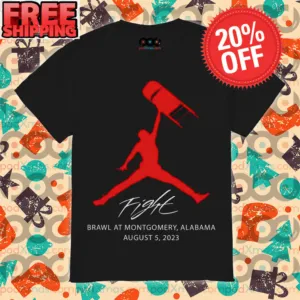 Fight Brawl At Montgomery Alabama August 5 2023 Black Man Chair Shirt
