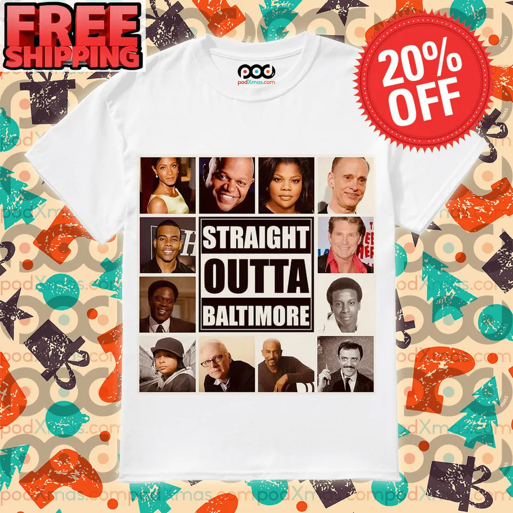 Black Straight Outta Baltimore Montgomery Riverfront Brawl Shirt