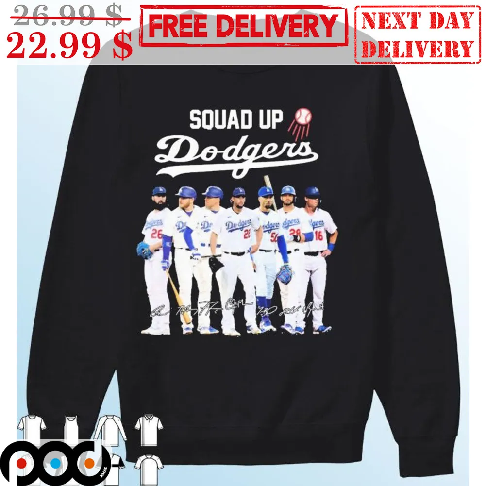 Squad Up Los Angeles Dodgers Baseball Signature Shirt