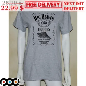 Big Beaver Liquors Distilled And Bootled By Big Beaver Liquors Big Beaver PA Vintage Shirt