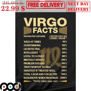 Virgo Facts Servings Per Container Daily Value May Vary Shirt