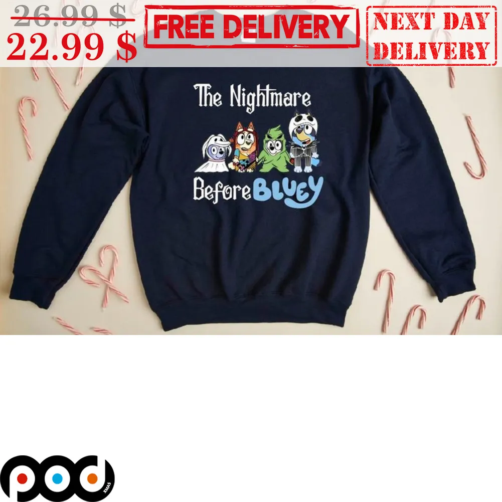 Bluey The Nightmare Before Bluey Halloween 2023 Shirt