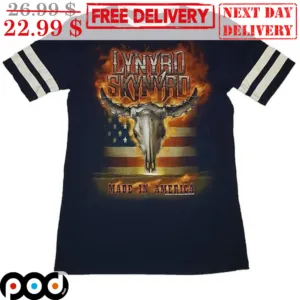 Lynyrd Skynyrd Made In America American Flag Vintage Shirt