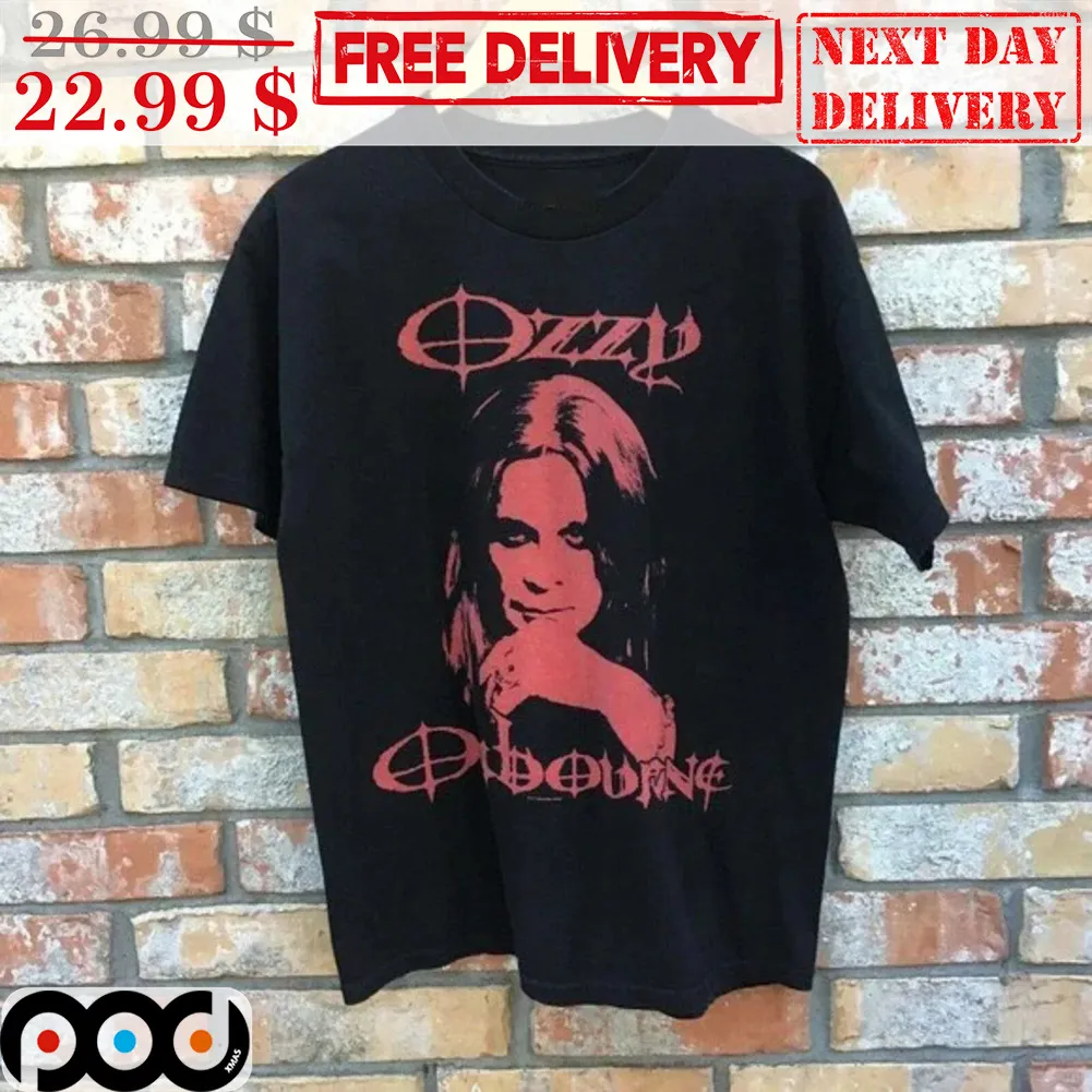 Ozzy Osbourne Portrait Red Black Vintage Shirt
