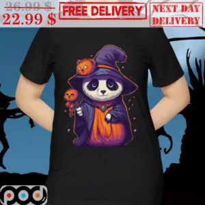 Panda Witch Pumpkin Halloween 2023 Shirt