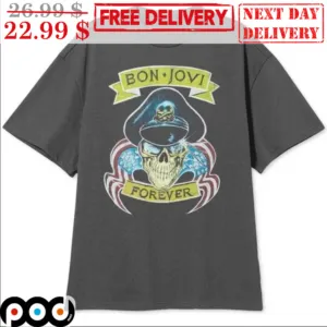 Skull Bon Jovi Forever American Flag Shirt