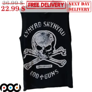 Skull Lynyrd Skynyrd Jacksonville God Guns Shirt