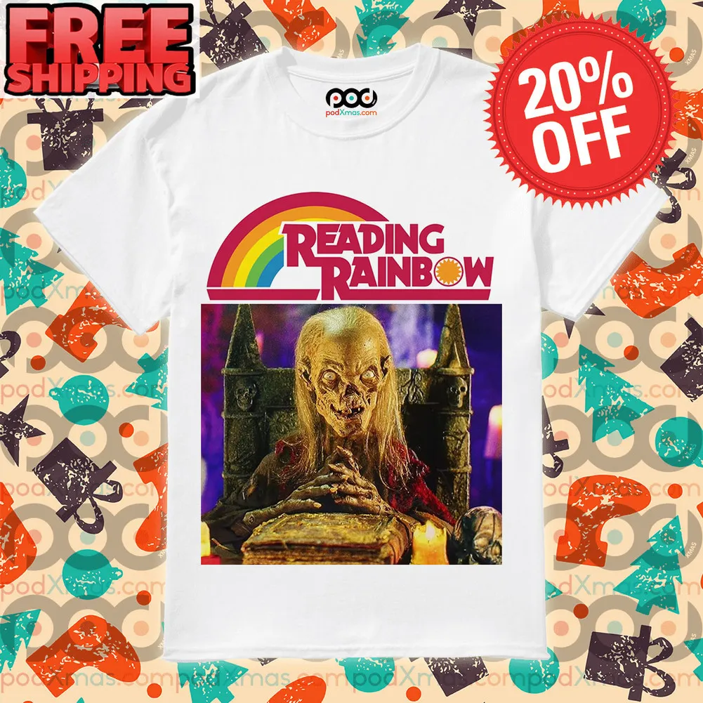Skull Horror Reading Rainbow Shirt