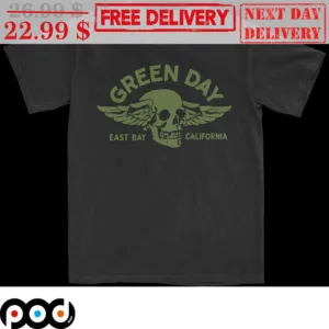 Skull Wings Green Day East Bay California Shirt