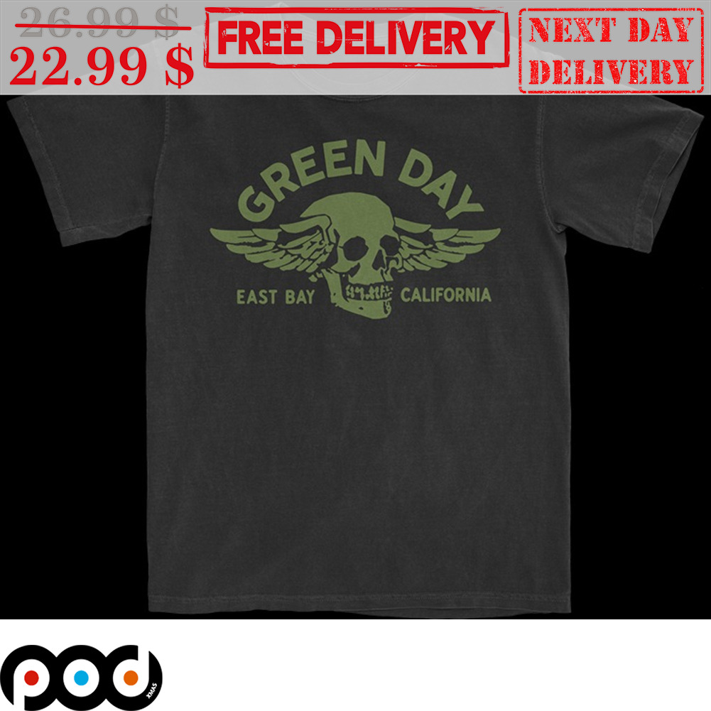 Get Skull Wings Green Day East Bay California Shirt For Free