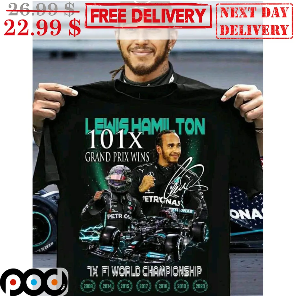 Lewis Hamilton 101x Grand Prix Wins Shirt