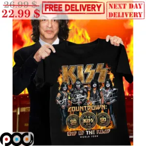 KISS Countdown End Of The Road World Tour Fire Shirt