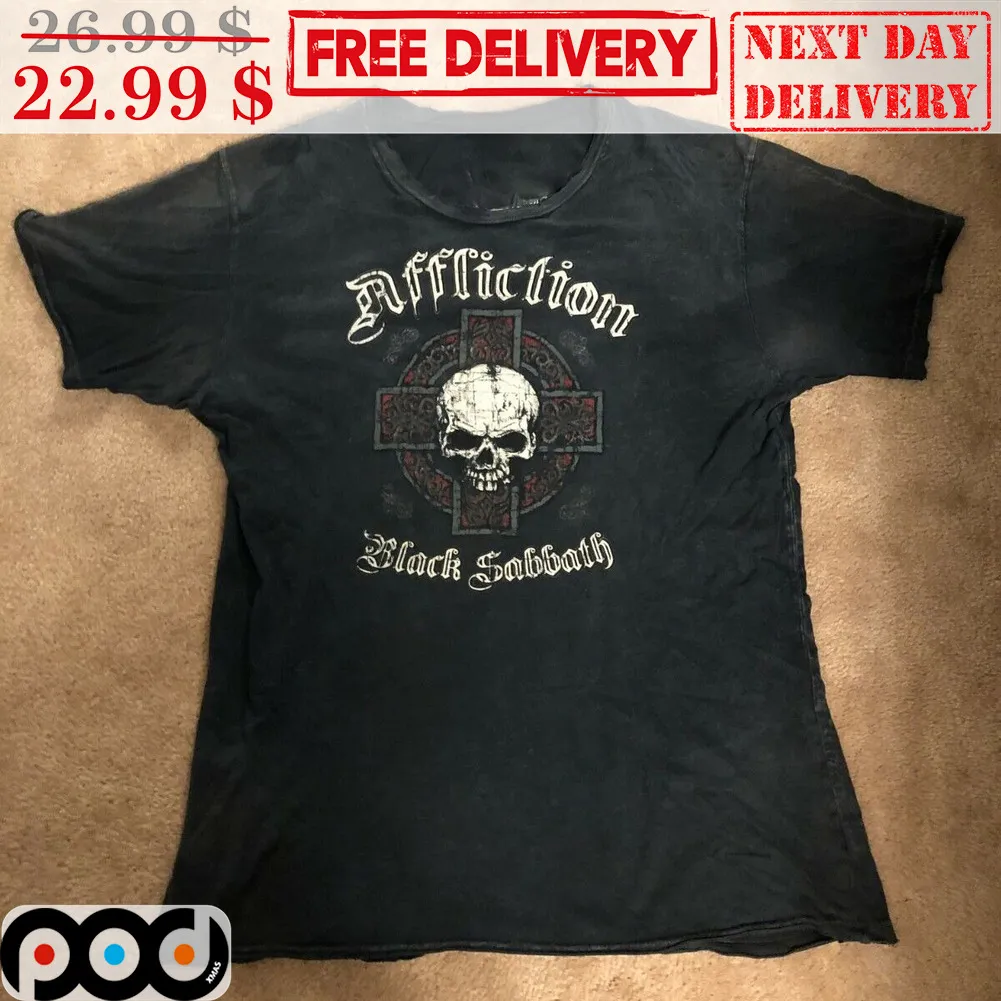 Skull Affliction Black Sobbath Vintage Shirt