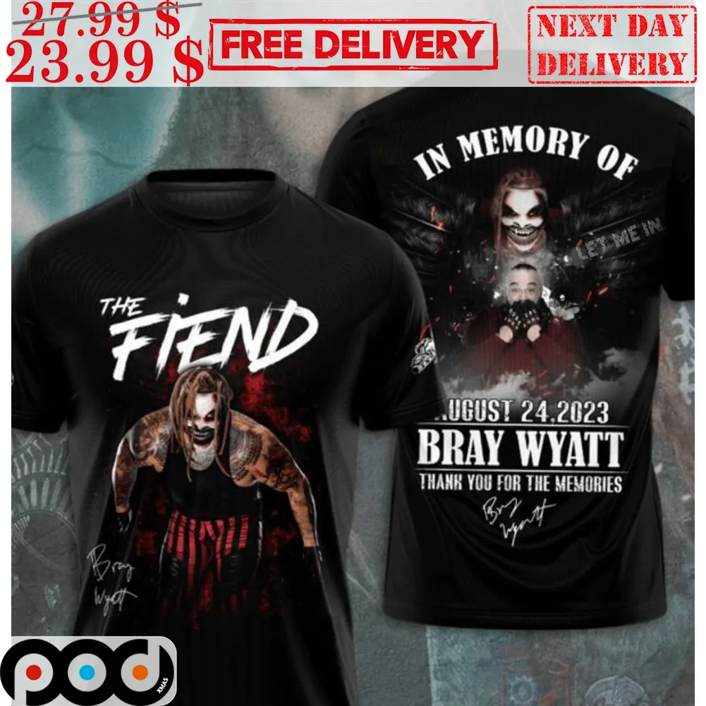 The Fiend In Memory Of August 24, 2023 Bray Wyatt Thank You For The Memories Shirt