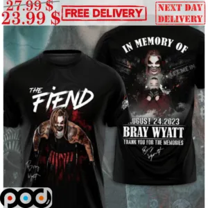 The Fiend In Memory Of August 24, 2023 Bray Wyatt Thank You For The Memories Shirt