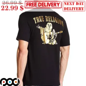 True Religion Big Buddha Play Guitar Shirt