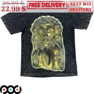 God Jesus Diamond Gold Light Christian Shirt