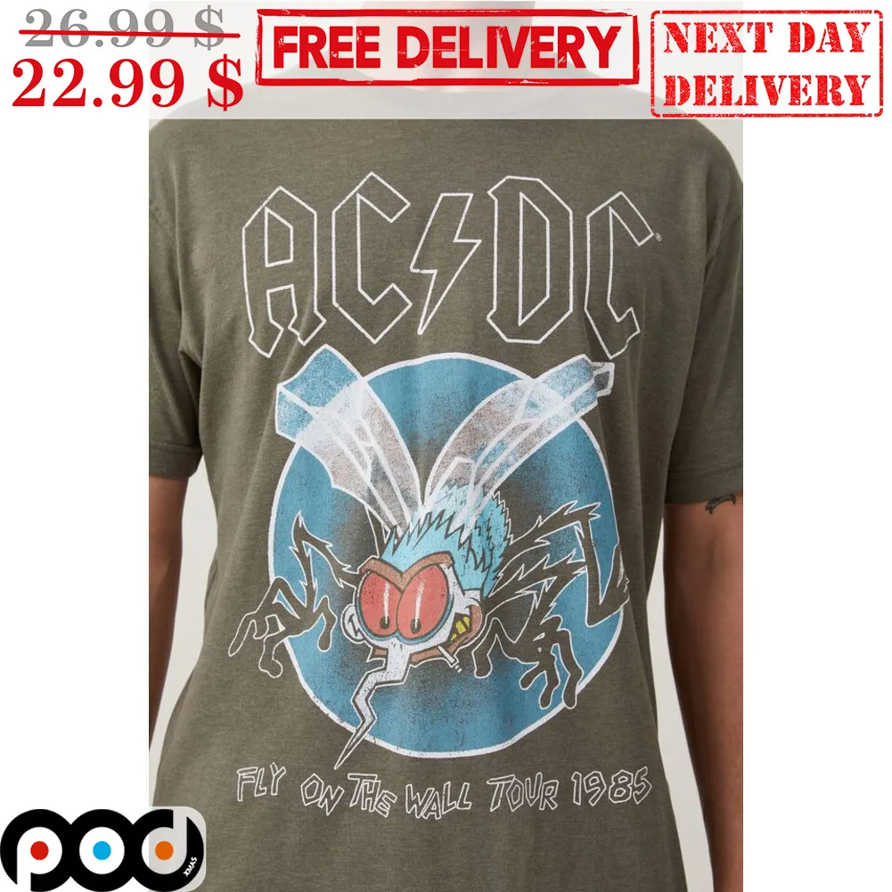 Mosquito AC DC Fly On The Wall Tour 1985 Vintage Shirt