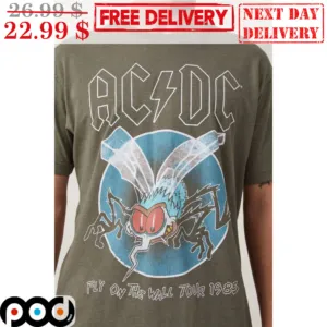 Mosquito AC DC Fly On The Wall Tour 1985 Vintage Shirt