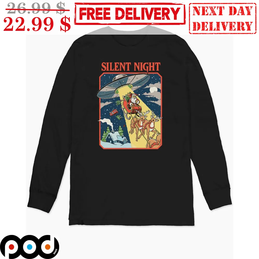 UFO Santa Silent Night Chirstmas Vintage Shirt