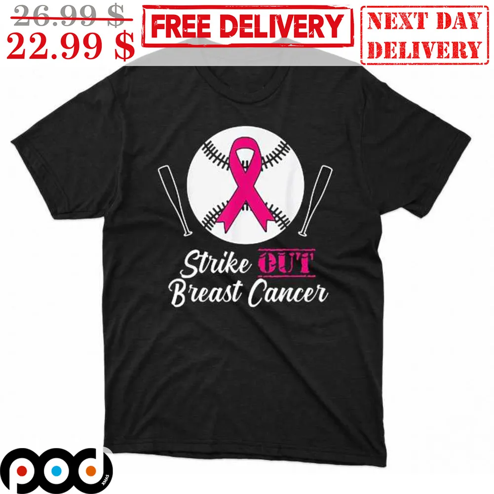 Strike Out Breast Cancer Baseball Awareness Shirt